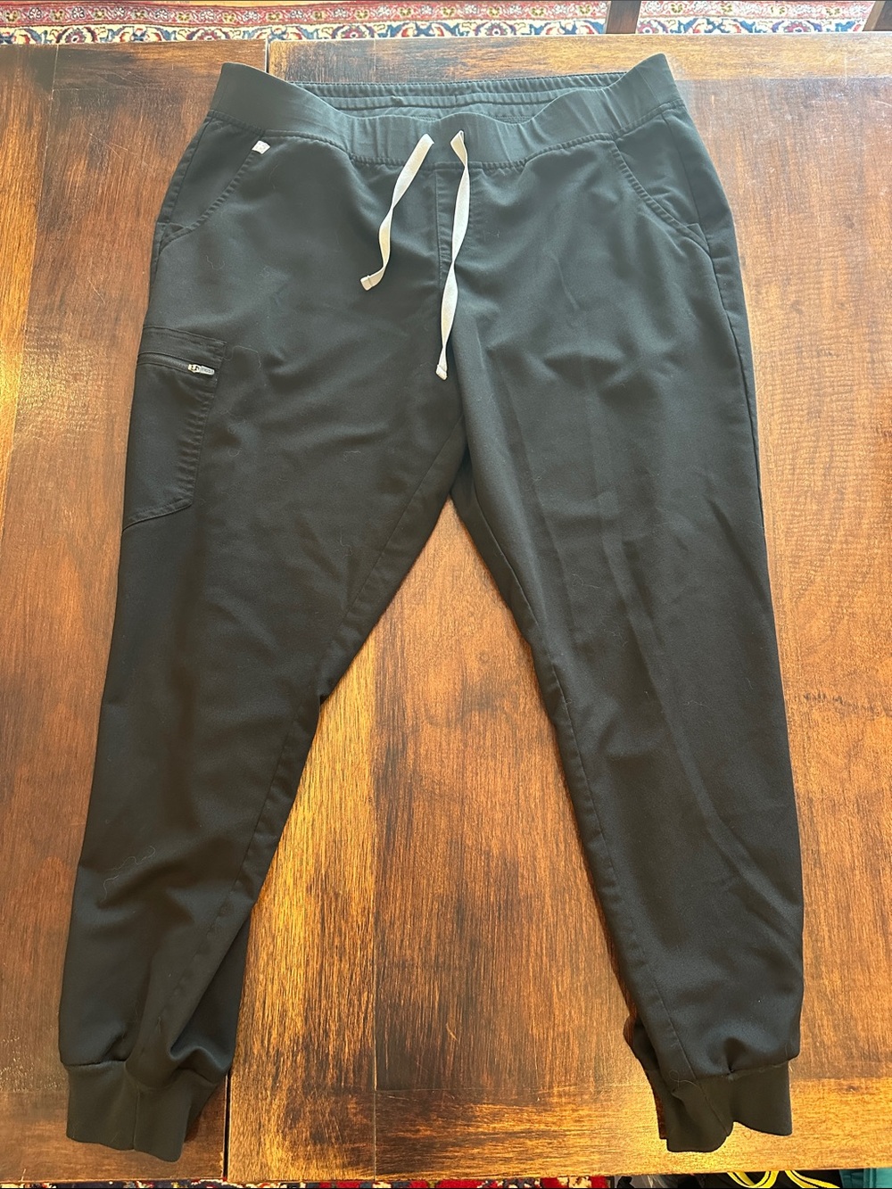 Figs Women's Black Joggers with Grey Drawstring